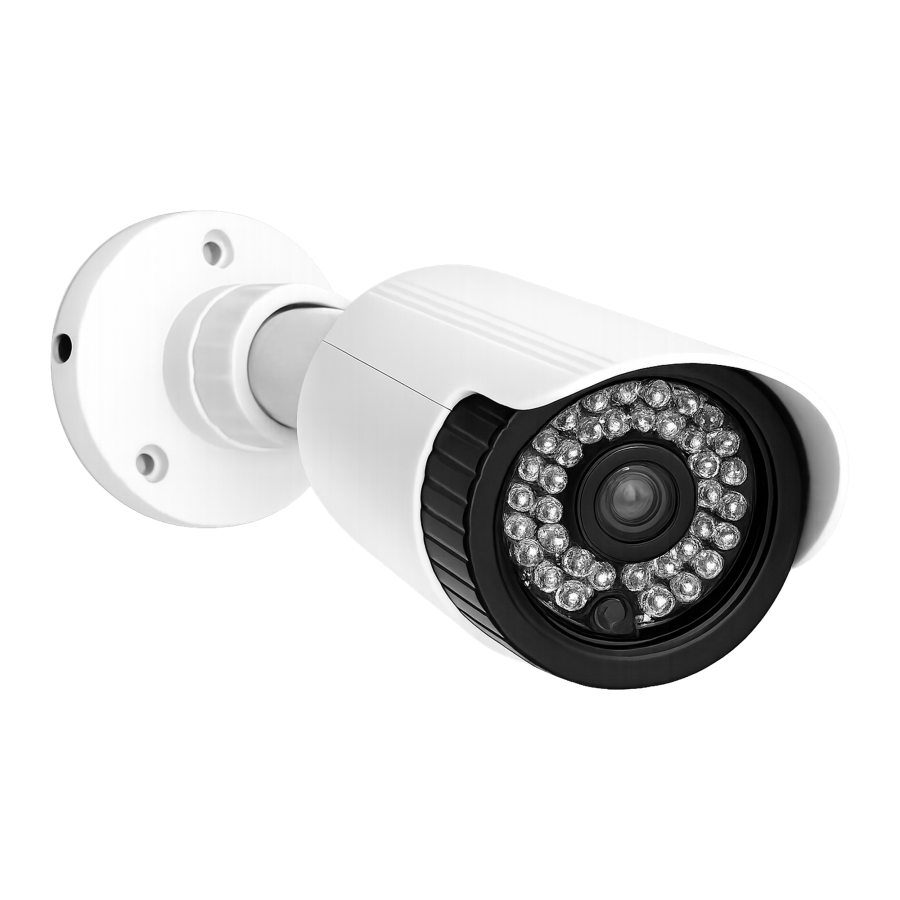 Atrapa kamery monitorującej CCTV, bateryjna, biała