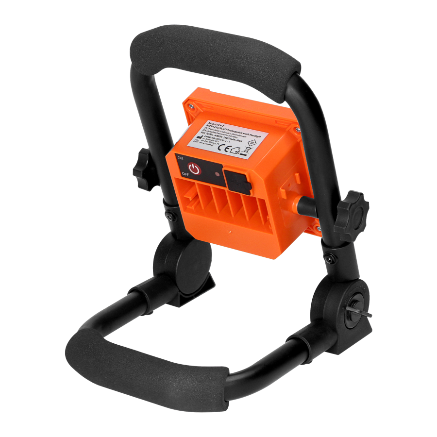 NOVA LED FOLD rechargeable work floodlight, 9 W, 700 lm, IP54, 4000 K, 1800 mAh, foldable