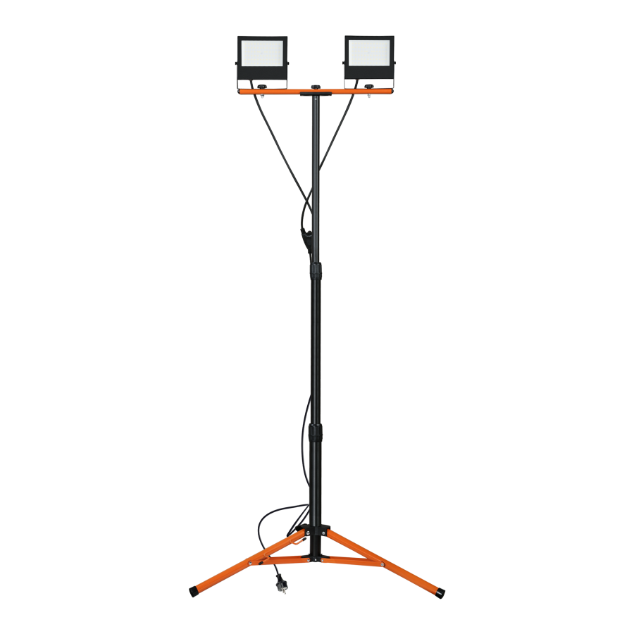 NIVALIS LED set of 2x 50 W floodlights with tripod and cable
