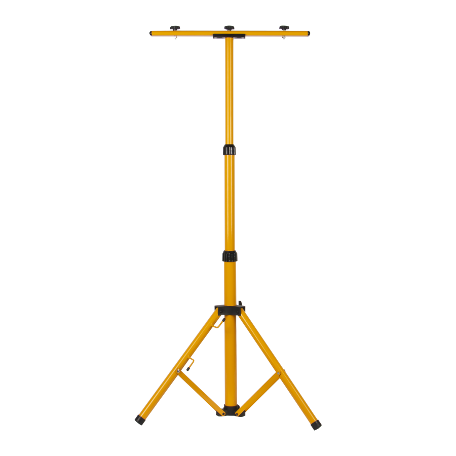 Double tripod fo LED floodlights, yellow