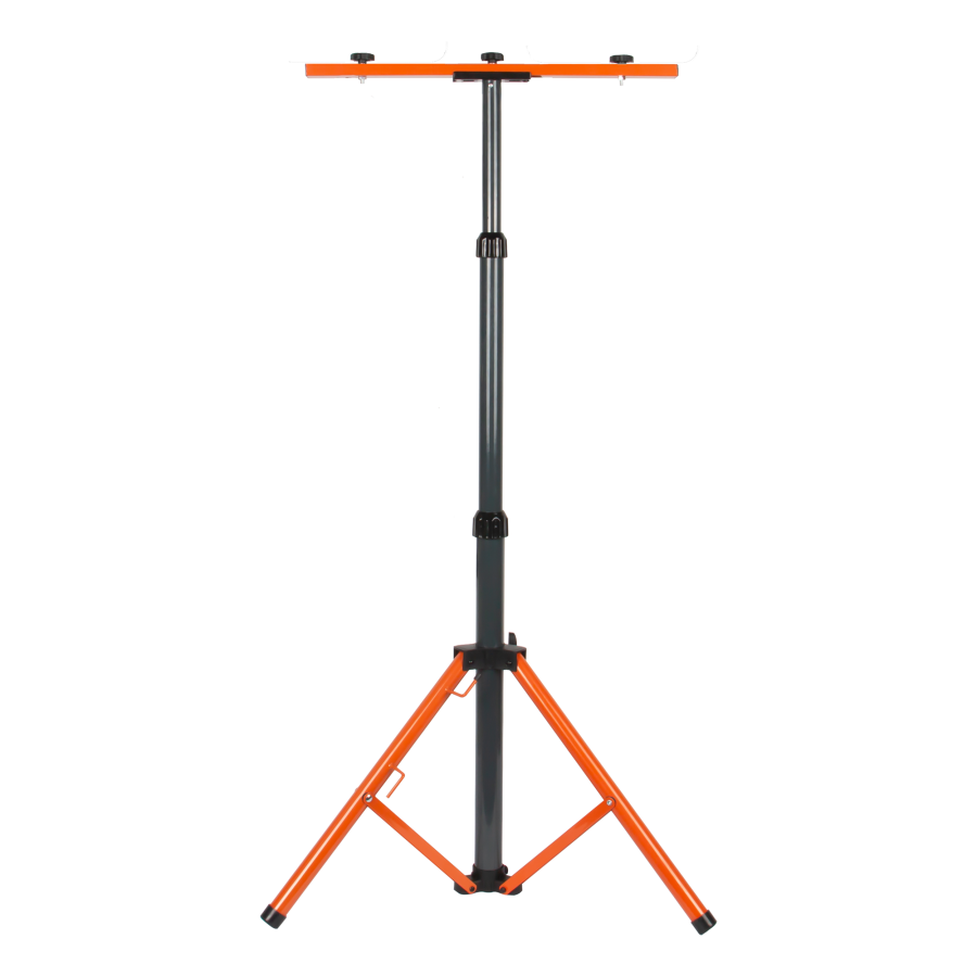 Double tripod fo LED floodlights, black-orange