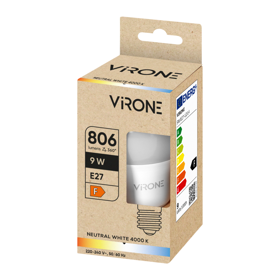 LED bulb E27 A60 9 W 806 lm 4000 K