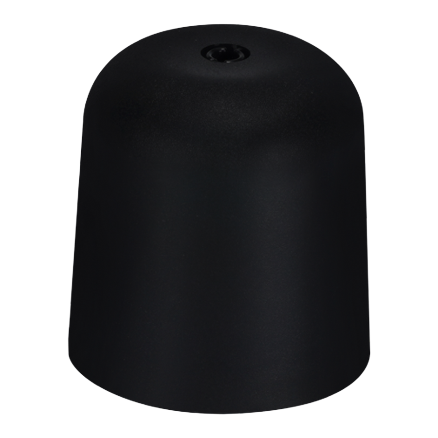 Ceiling canopy for pendant light, cup-shaped, black