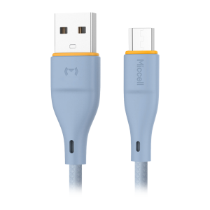 Kabel USB-A - microUSB Miccell VQ-D06, 2,4A, 1m, niebieski