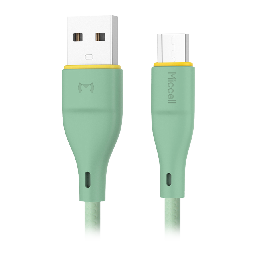 Kabel USB-A - microUSB Miccell VQ-D06, 2,4A, 1m, zielony