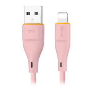 USB-A to Lightning cable Miccell VQ-D06, 2.4A, 1m, pink
