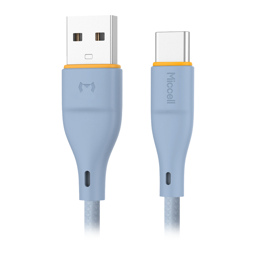 Kabel USB-A - USB-C Miccell VQ-D06, 2,4A, 1m, niebieski
