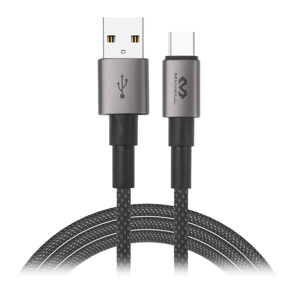 USB-A to USB-C cable Miccell VQ-D34, 2.4A, 1.2m, black