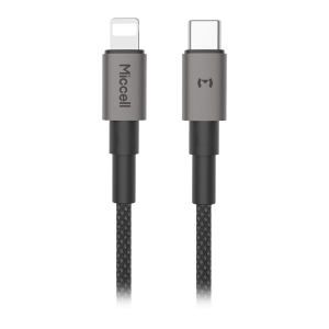 Kabel USB-C - Lightning Miccell VQ-D34, 30W, 1,2m, czarny