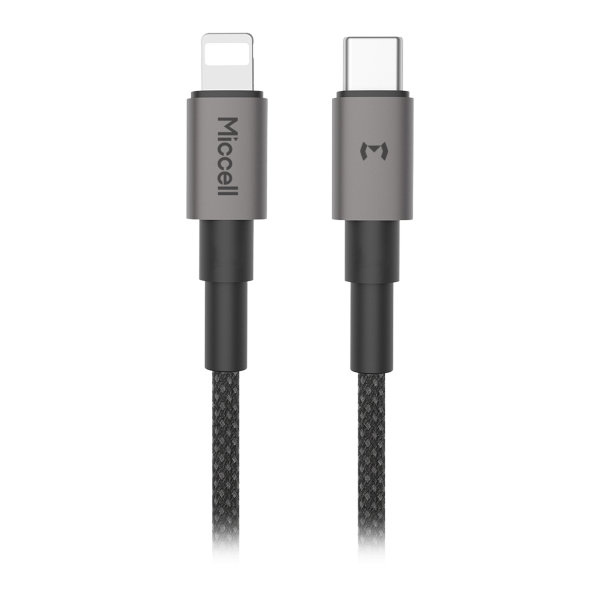 Kabel USB-C - Lightning Miccell VQ-D34, 30W, 1,2m, czarny
