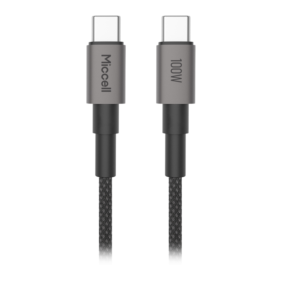USB-C to USB-C cable Miccell VQ-D34, 100W, 1.2m, black