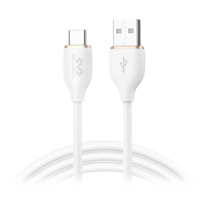 USB-A to USB-C cable Miccell VQ-D09, 3A, 1.5m, white