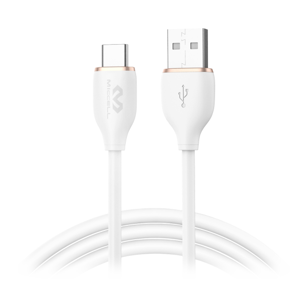 USB-A to USB-C cable Miccell VQ-D09, 3A, 1.5m, white