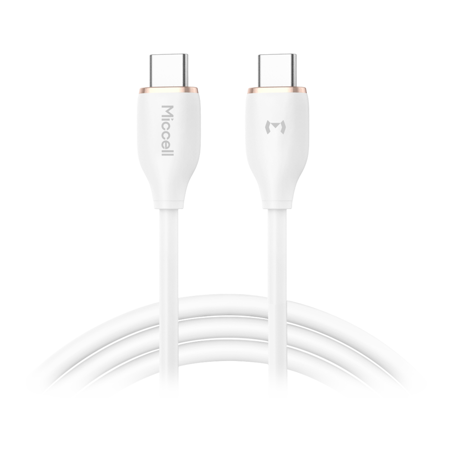 USB-C to USB-C cable Miccell VQ-D09, 60W, 1.5m, white