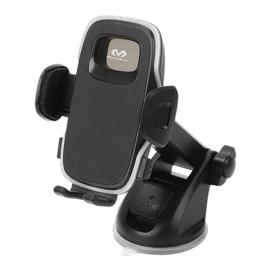 Car holder Miccell VQ-CH03, windscreen/dashboard, clamp-on, black