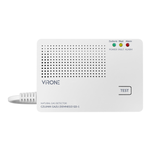Natural gas detector, 230 V AC, sensor lifetime 5 years
