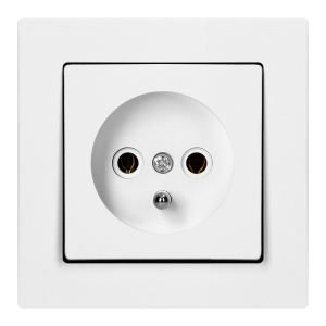Surface-mounted single socket 2P+E, Malta, 16 A, 250 V, NT-16M, white