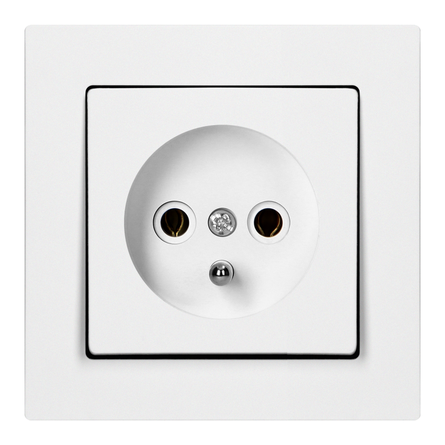 Surface-mounted single socket 2P+E, Malta, 16 A, 250 V, NT-16M, white