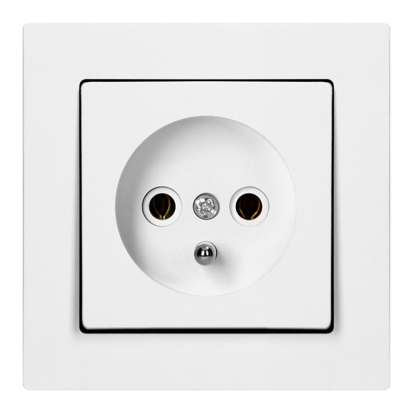 Surface-mounted single socket 2P+E, Malta, 16 A, 250 V, NT-16M, white
