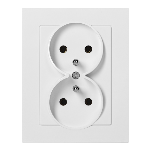 Surface-mounted double socket 2x2P+E, Malta, 16 A, 250 V, NT-6M, white