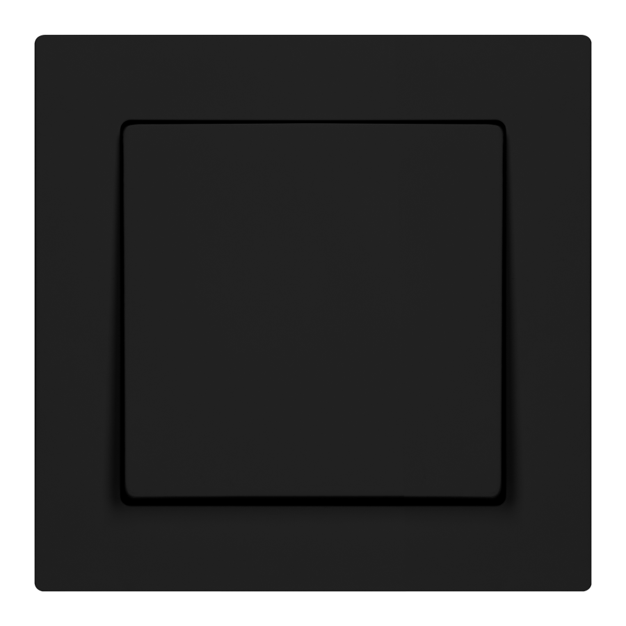 Surface-mounted single-pole switch Malta, 10 A, 250 V, WNT-1M, matt black