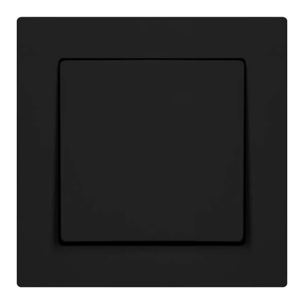 Surface-mounted single-pole switch Malta, 10 A, 250 V, WNT-1M, matt black