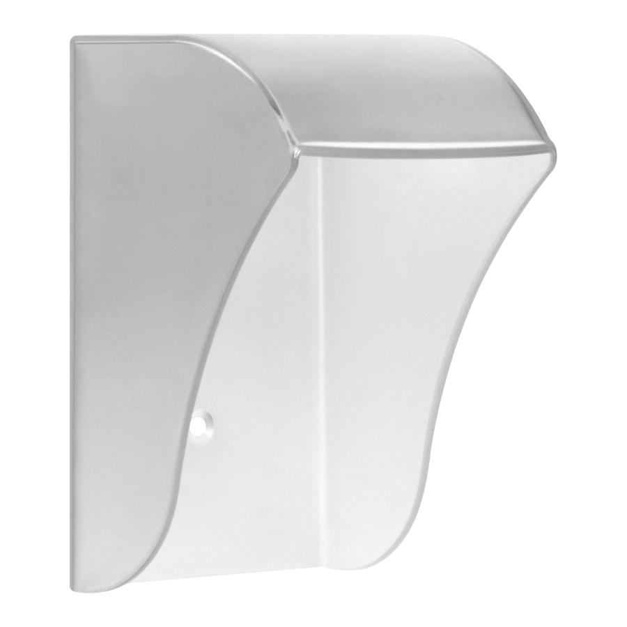 Universal protective rain shield for doorbell buttons, surface-mounted, transparent